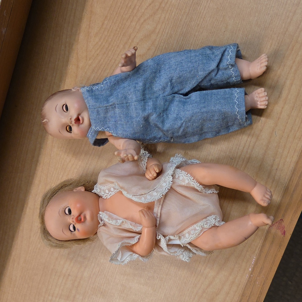 2 1960's Rubber‎ Dolls Ginny Baby..Sleepy Eye Doll